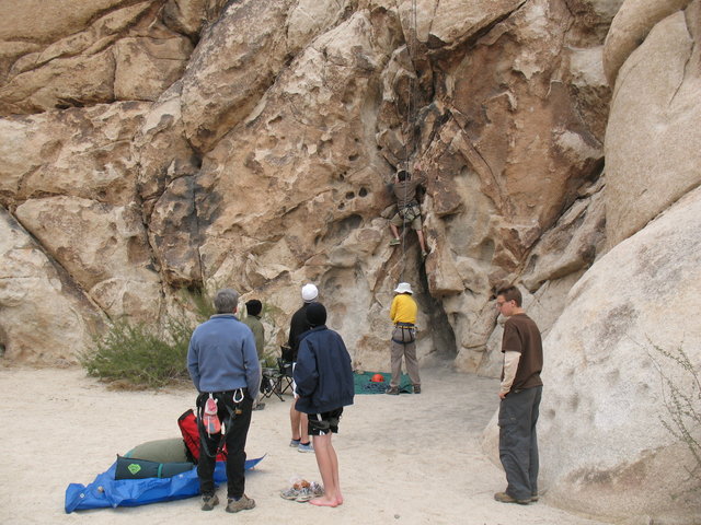hanging at the crack