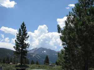 I was sort of worried by the giant clouds over the area we were going to be for the next week